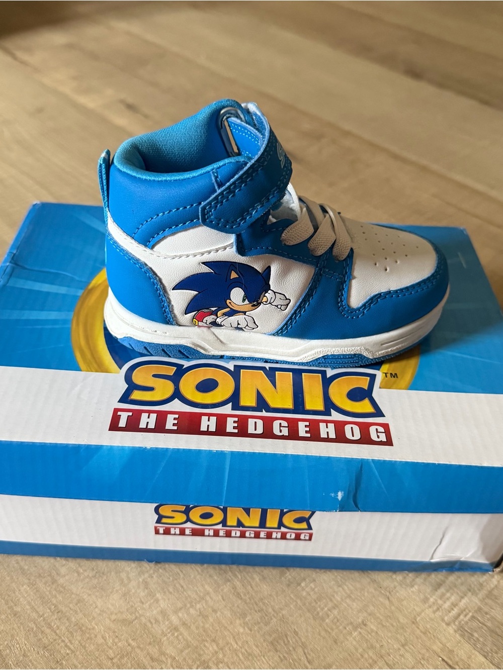 Kids Sonic Blue High-Top Sneakers